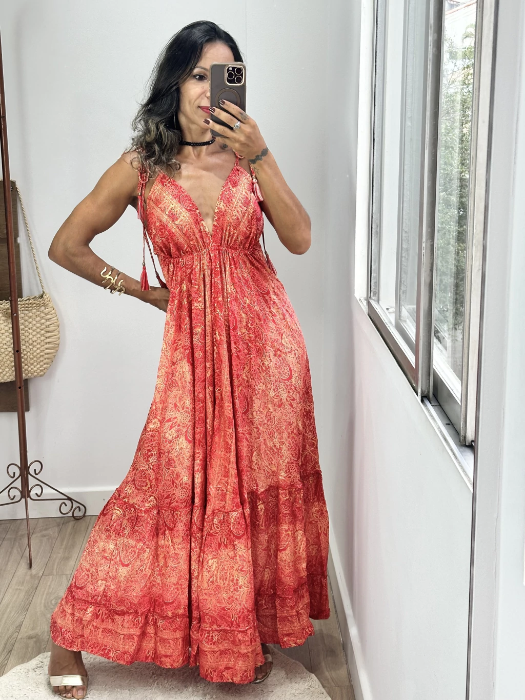 Vestido Marjorie - vermelho Glow